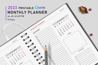 Printable Monthly Planner Bundle Pack Graphic by Design Zone · Creative ...