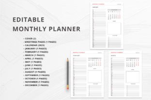 Printable Monthly Planner Bundle Pack Graphic by Design Zone · Creative ...