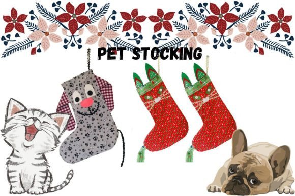 Puppy Kitty Christmas Stockings Easy PDF