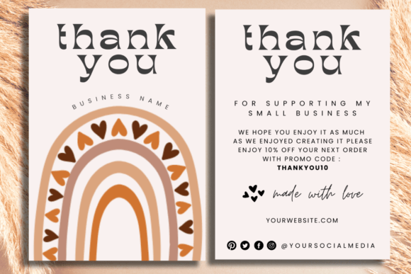 Retro Canva Thank You Card Template