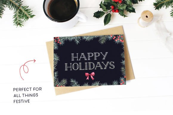 Seasons Greetings Font PNG with transparent background - Preview 2