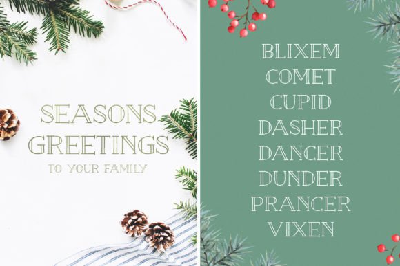 Seasons Greetings Font PNG with transparent background - Preview 3