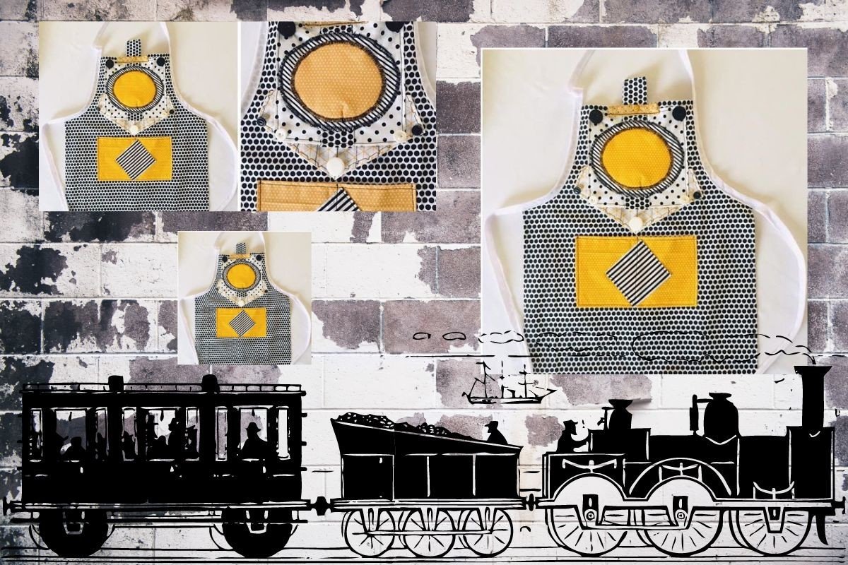Train Mini Chef Apron SEWING PDF Gifts Graphic by nadia12 · Creative ...