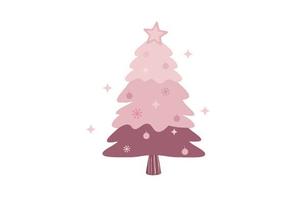 Pink Christmas Tree SVG Cut file by Creative Fabrica Crafts · Creative ...