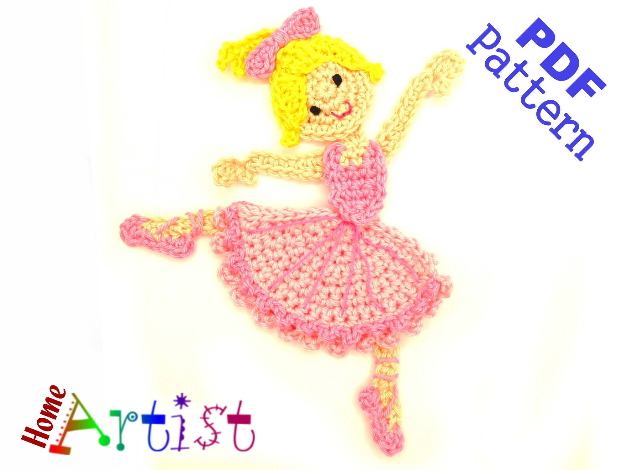 Ballerina 5 Crochet Pattern Applique