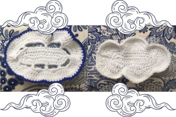 Crochet PDF 3 Cloud Patterns Garland