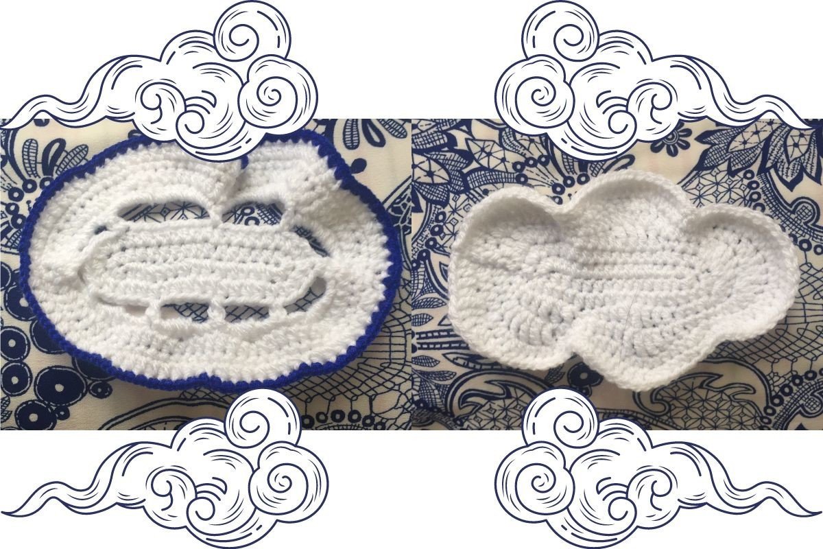 Crochet PDF 3 Cloud Patterns Garland