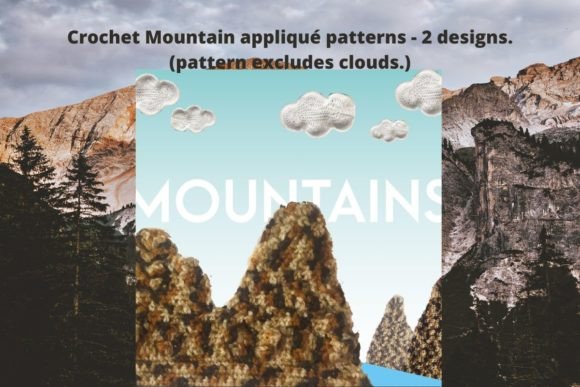 Crochet PDF Mountain Appliqué Garland