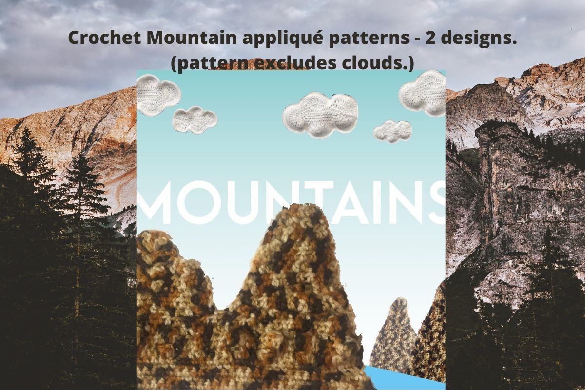 Crochet PDF Mountain Appliqué Garland