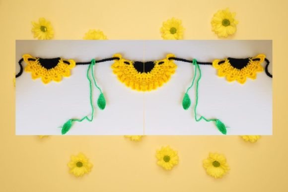 Crochet PDF Sunflower 3 Patterns Garland