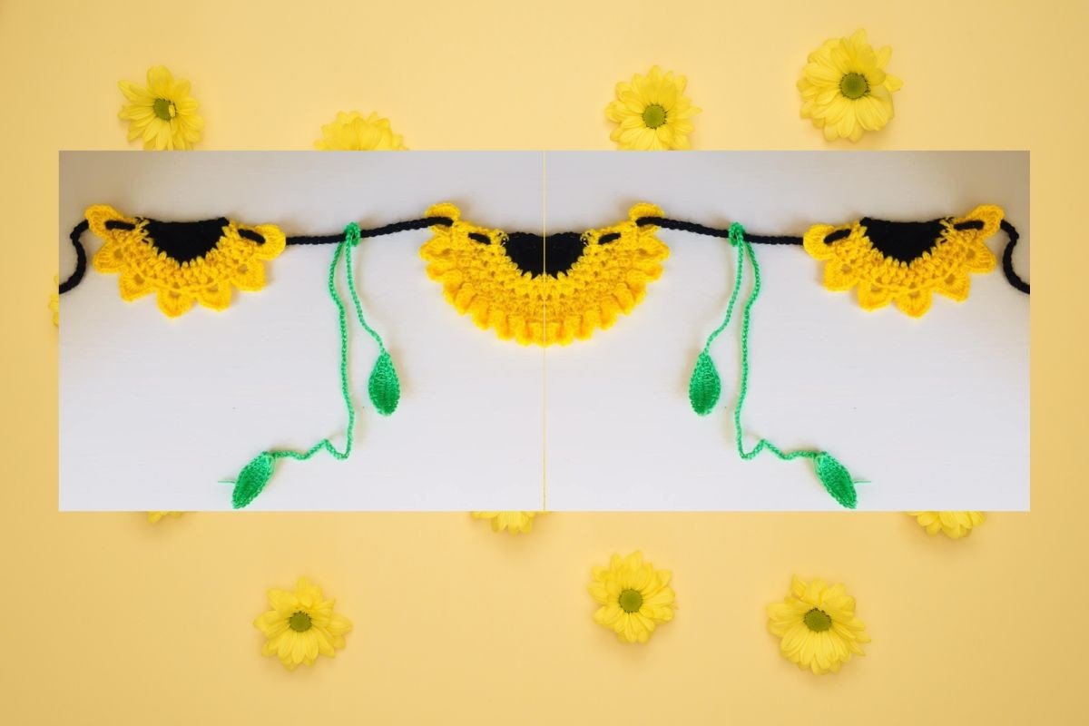 Crochet PDF Sunflower 3 Patterns Garland