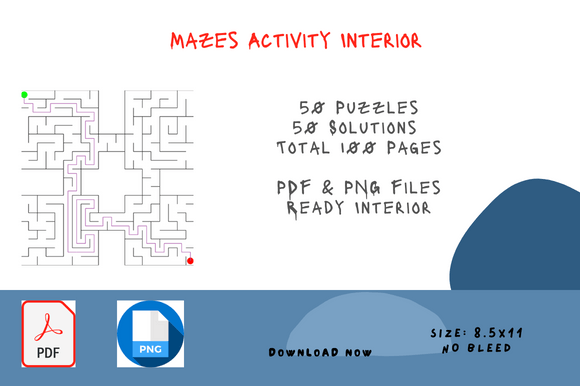 Mazes Interior Activity for KDP Graphic by Jerin Design · Creative Fabrica