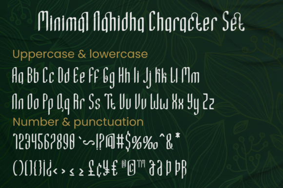 Minimal Nahidha Font PNG with transparent background - Preview 3