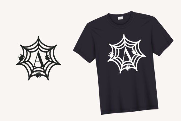 Monogram Alphabet Spider Font PNG with transparent background - Preview 2