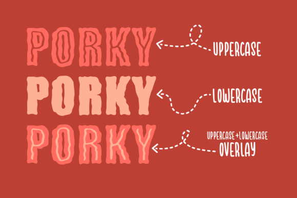 Porky Font PNG with transparent background - Preview 1