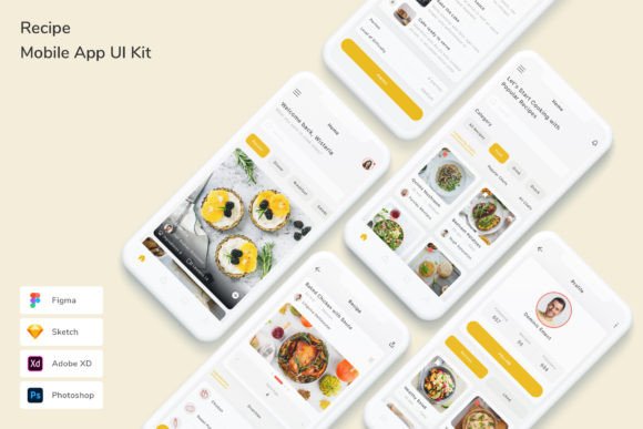Recipe Mobile App UI Kit