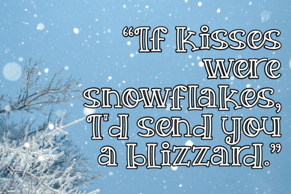 Snowfall Kisses Font PNG with transparent background - Preview 1