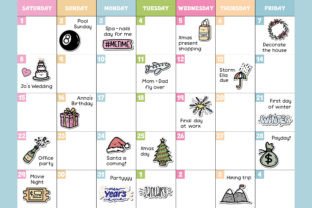 Calendar Animation Sticker The Calendar Sticker Pack Graphic by Lollipop Hand Drawn · Creative Fabrica