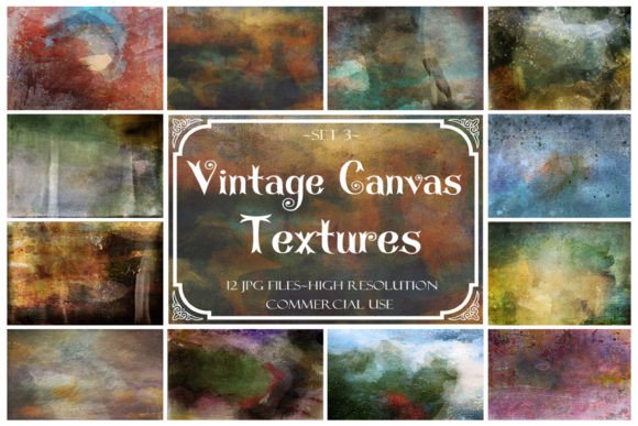 Vintage Canvas Textures, Digital Paper