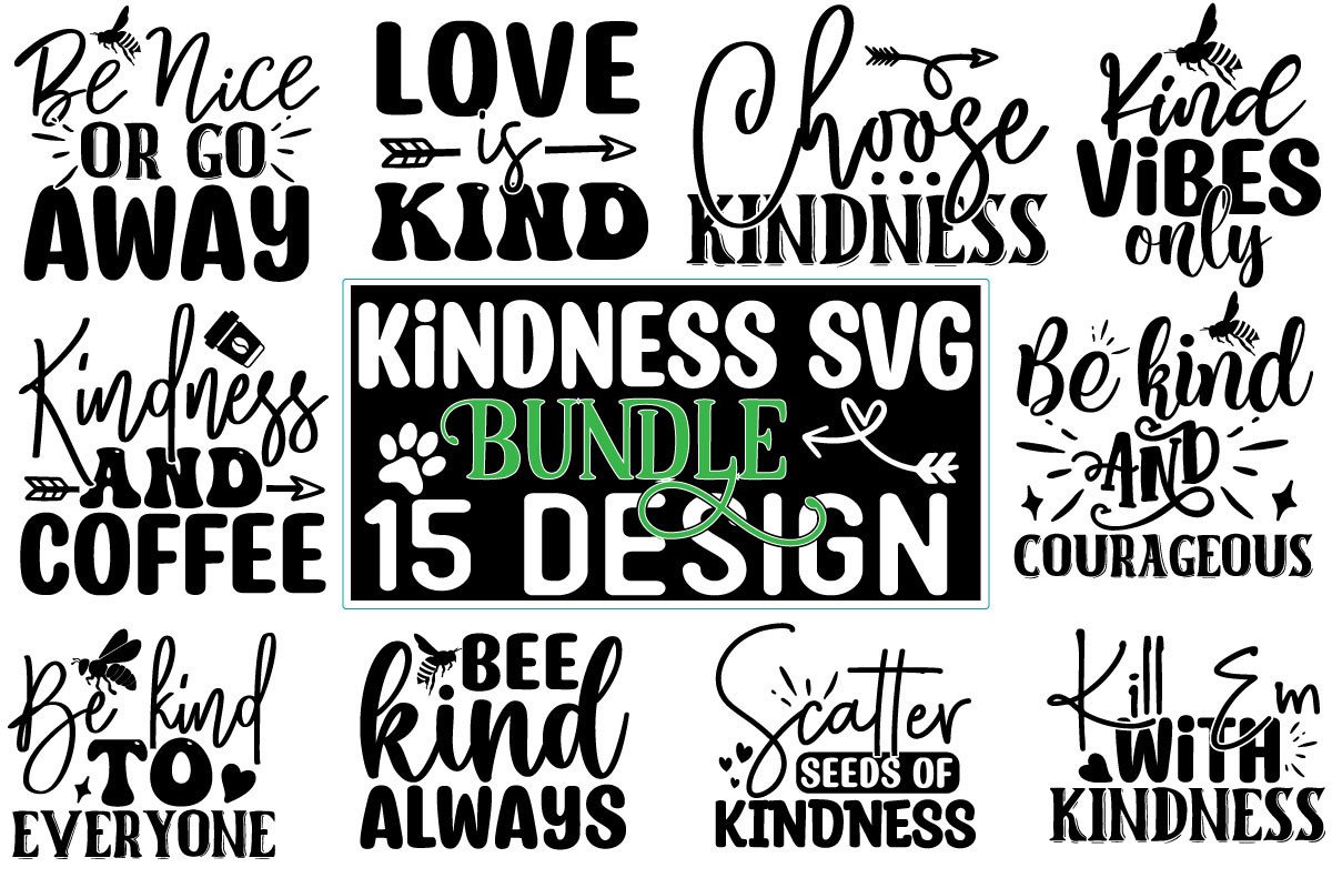 Kindness SVG Design Bundle Graphic by SVG Print design · Creative Fabrica