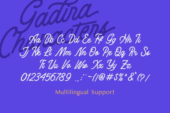 Gadira Font PNG with transparent background - Preview 4