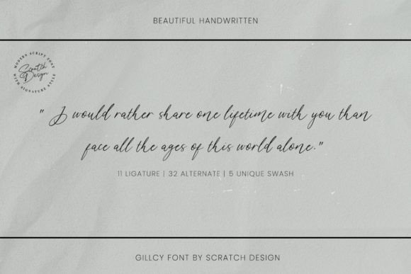 Gillcy Font - Preview 1