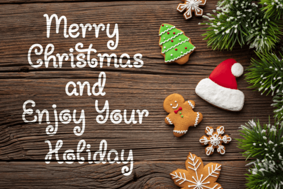 Holly Santa Font PNG with transparent background - Preview 2