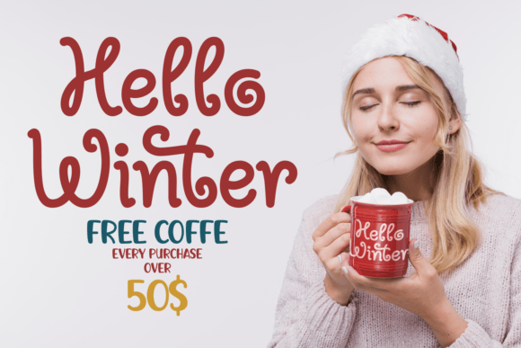 Holly Santa Font PNG with transparent background - Preview 3