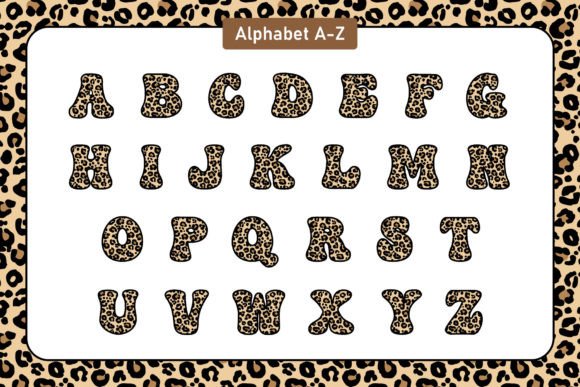 Leopard Groovy Font PNG with transparent background - Preview 1