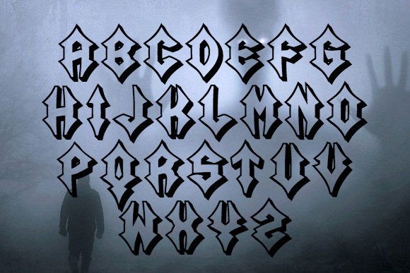 Mutant Font PNG with transparent background - Preview 2