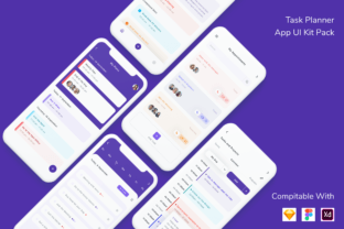 Task Planner App UI Kit Pack Graphic by betush · Creative Fabrica