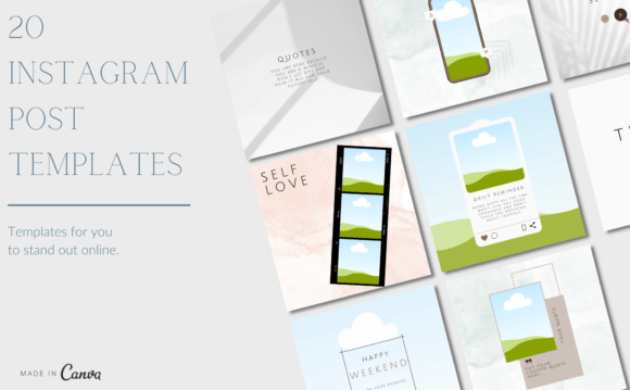 Instagram Posts Templates Canva Graphics