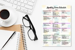 Cleaning Schedule Printable Digital PDF Graphic by Smokecloud ...