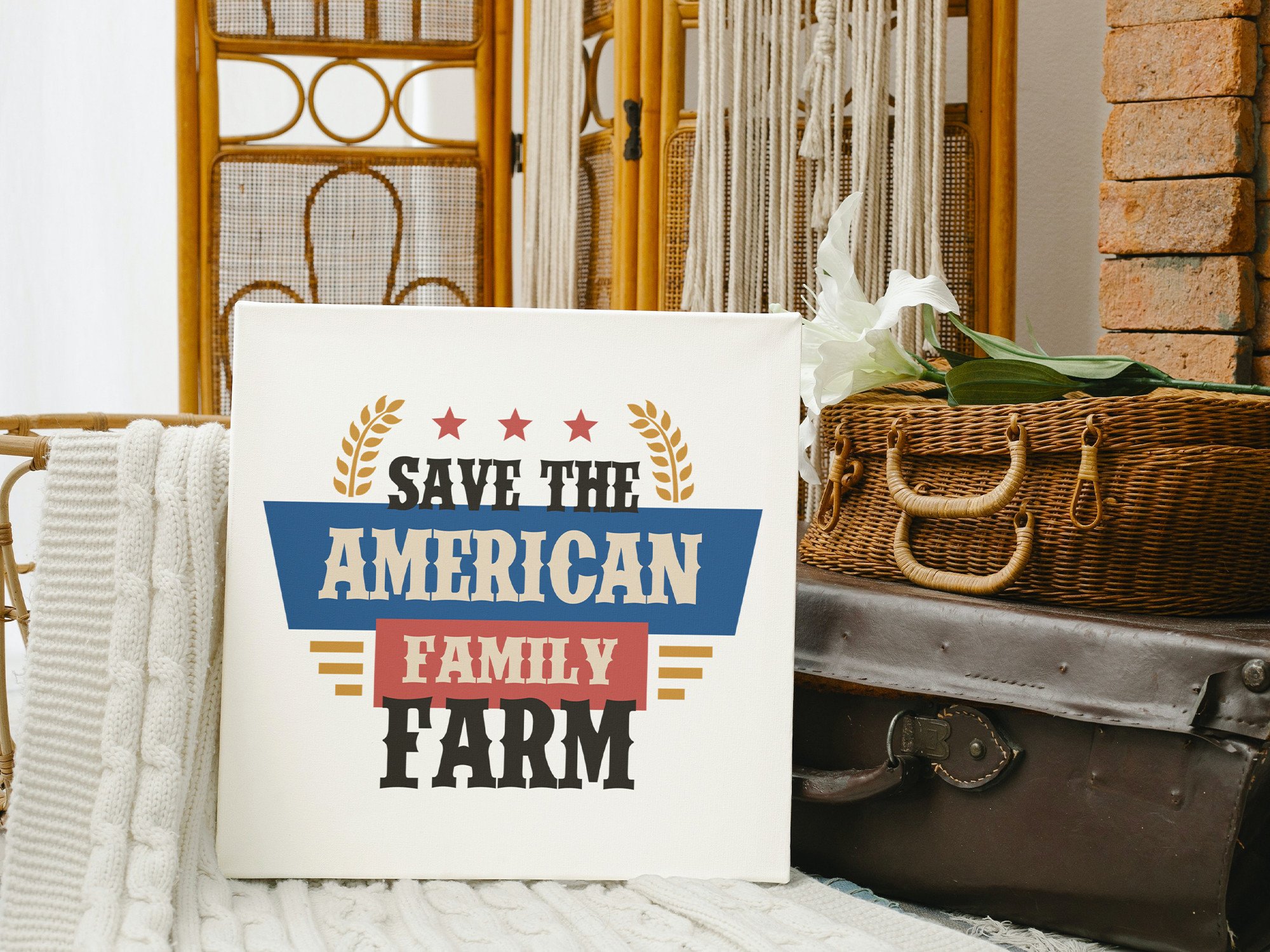 Save the American Family Farm Graphic by ThngphakJSC · Creative Fabrica