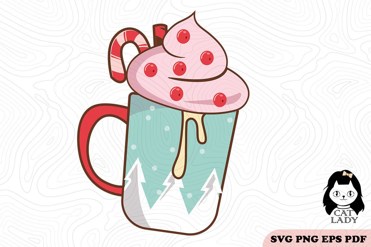 Free Hot Cocoa Christmas SVG PNG Graphic by Cat Lady · Creative Fabrica