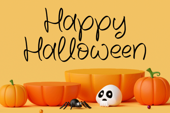 October Halloween Font PNG with transparent background - Preview 5