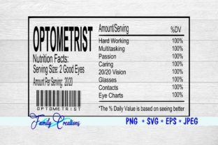 Optometrist Nutrition Label Graphic by Family Creations · Creative Fabrica