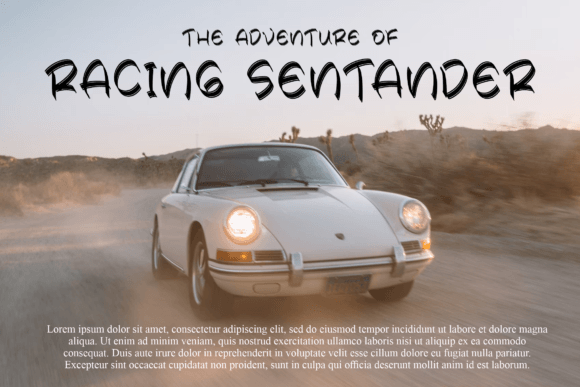 Racing Line Font PNG with transparent background - Preview 1