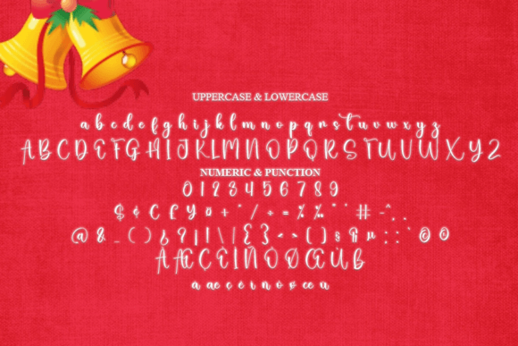 Retro Christmas Font PNG with transparent background - Preview 6