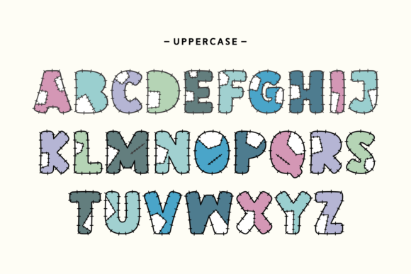 Sewing Clothes Font PNG with transparent background - Preview 2