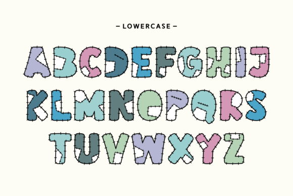 Sewing Clothes Font PNG with transparent background - Preview 3