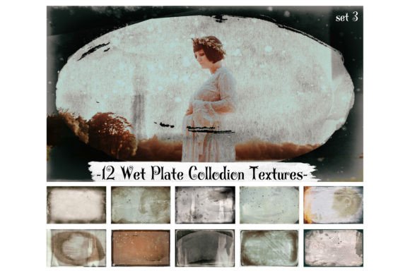 Wet Plate Collodion Textures, Overlays