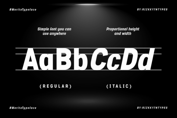 Merito Font PNG with transparent background - Preview 3