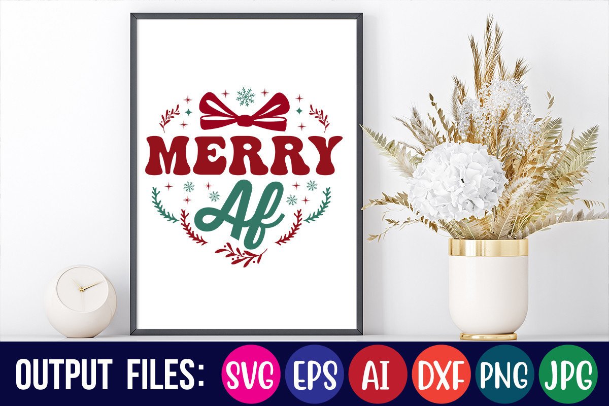 Merry Af Retro Graphic by creative mass · Creative Fabrica