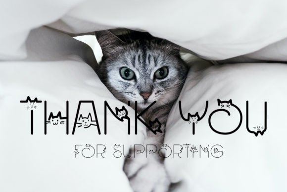 Oriental Cats Font PNG with transparent background - Preview 5