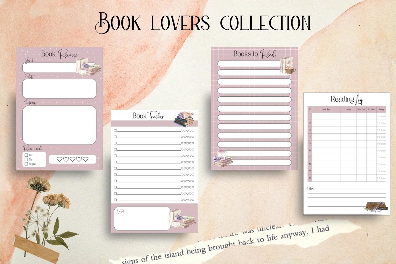 Reading Trackers, Book Planners Graphic by Aneta Design · Creative Fabrica
