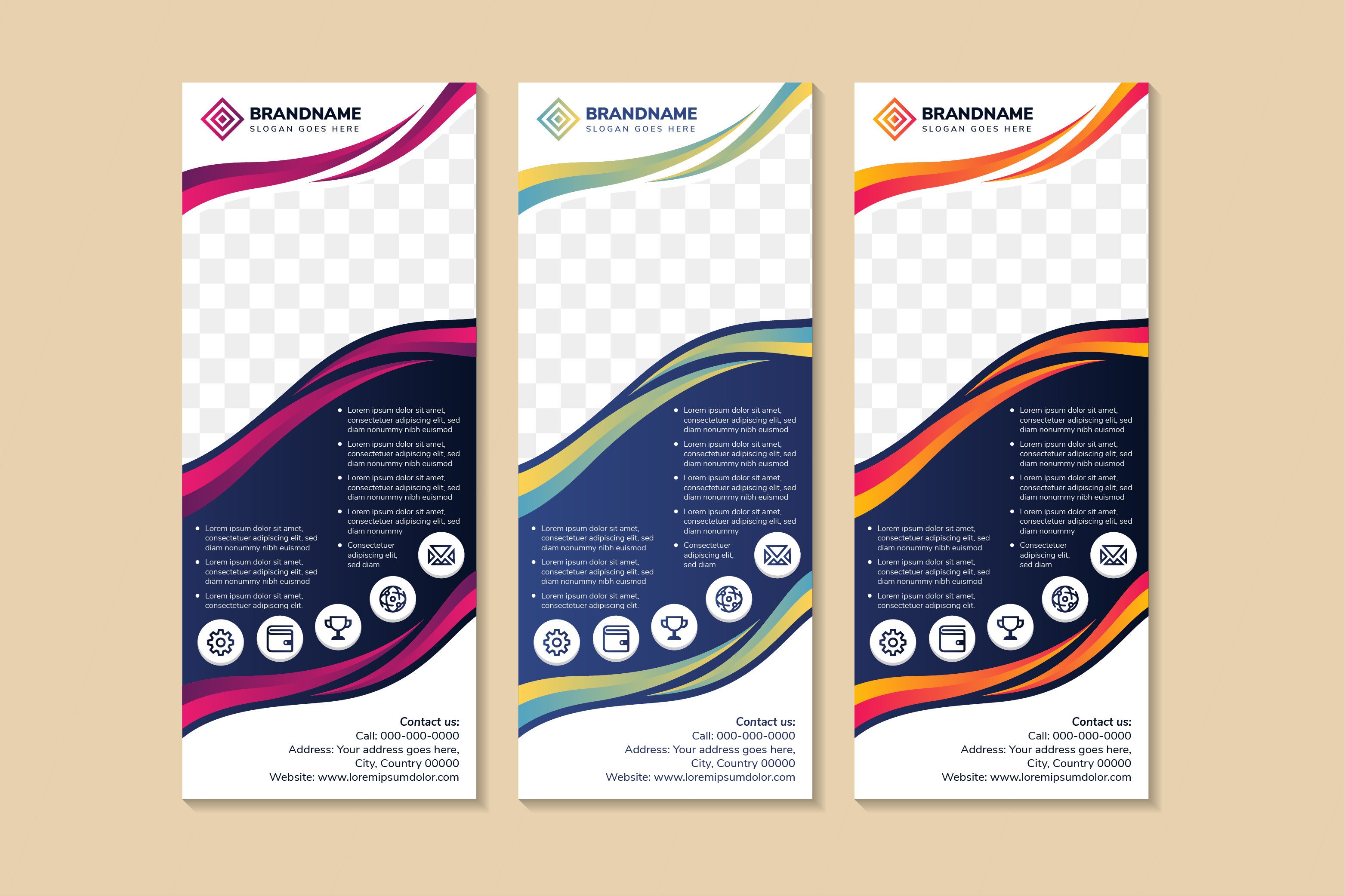 Wave Vertical Banner Collection Graphic by noory.shopper · Creative Fabrica