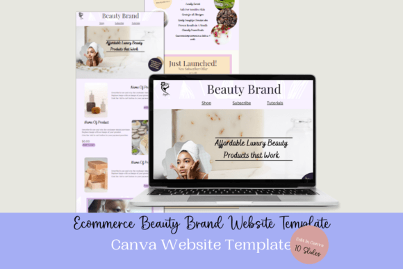 Beauty Brand Canva Website Template