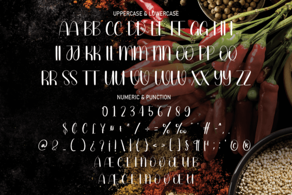 Hot Food Font PNG with transparent background - Preview 6