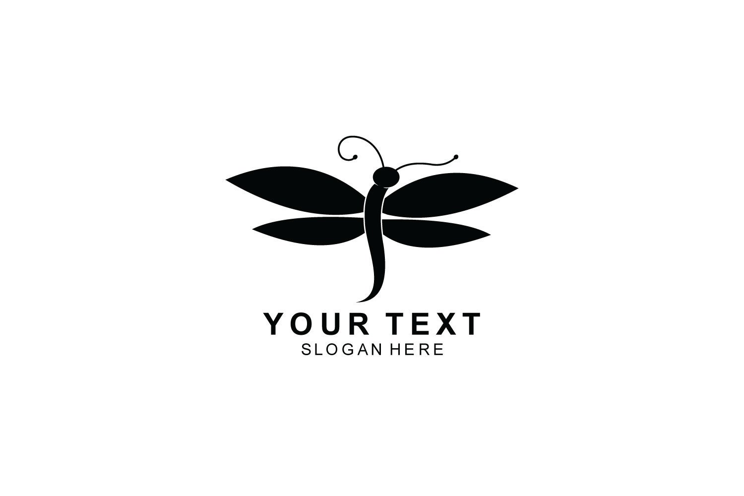 Illustration Abstract Dragonfly Logo
